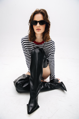 Vest with Colored Cuffs and Collar