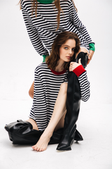 Vest with Colored Cuffs and Collar