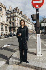 Silky Pajama-Style Suit