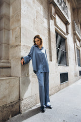 Silky Pajama-Style Suit