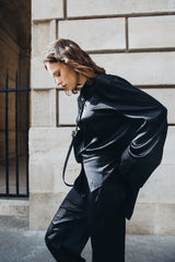 Silky Pajama-Style Suit