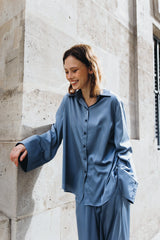 Silky Pajama-Style Suit