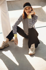 Кофта тельняшка с цветными акцентами - от бренда №8