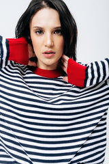 Кофта тільняшка з кольоровими акцентами