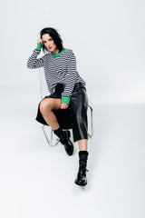 Кофта тільняшка з кольоровими акцентами