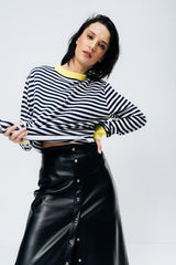 Кофта тільняшка з кольоровими акцентами