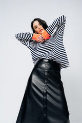 Кофта тільняшка з кольоровими акцентами