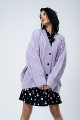 Braided Knitted Cardigan