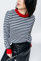 Кофта тільняшка з кольоровими акцентами