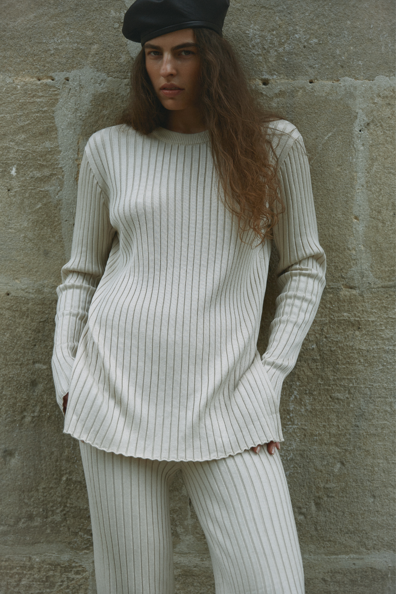 Knitted Ribbed Suit