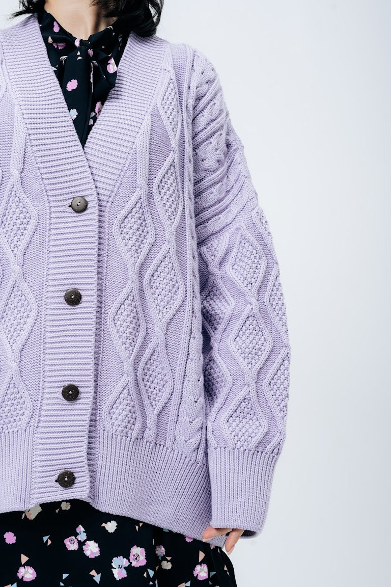 Braided Knitted Cardigan